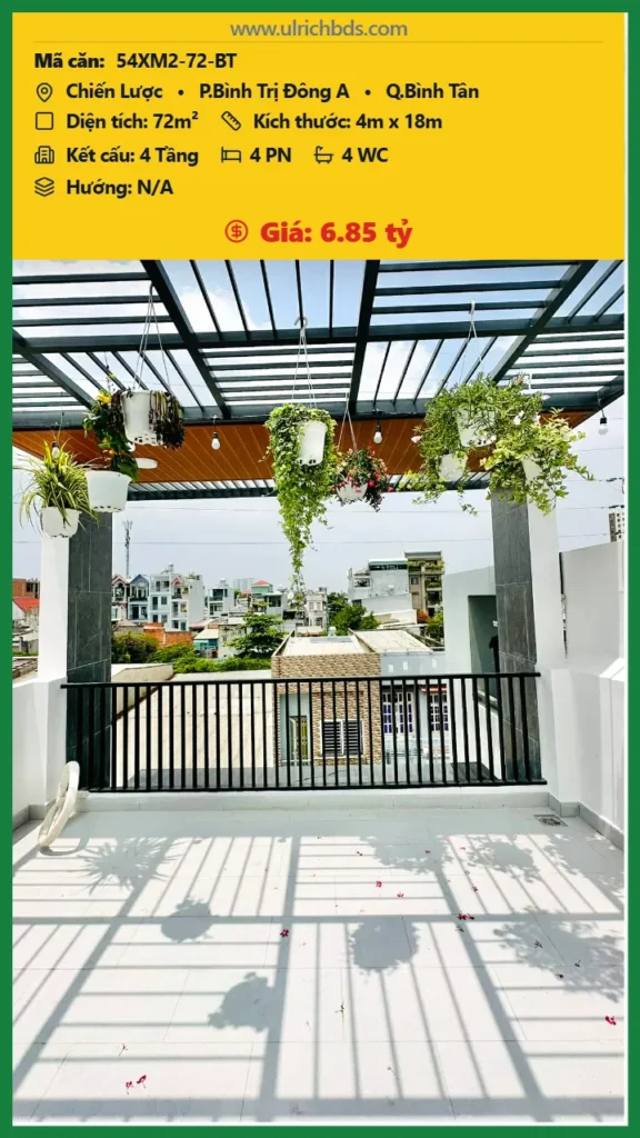 QUẬN 11 – HẺM NHỰA 8M – 4x18M – CHỈ 6