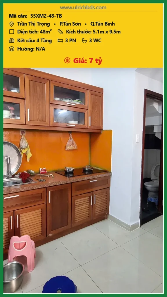48M2 – 4 TẦNG – NHÀ MỚI TINH – XE HƠI TỚI CỬA – 1 CĂN RA MẶT TIỀN – TRẦN THỊ TRỌNG – TÂN BÌNH – 7 TỶ tại Trần Thị Trọng Tân Sơn Tân Bình (Ảnh số )