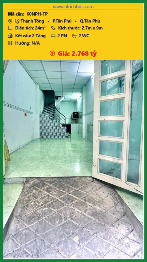 768 TỶ (BỚT LỘC) tại Lý Thánh Tông Tân Phú Tân Phú (Ảnh số )