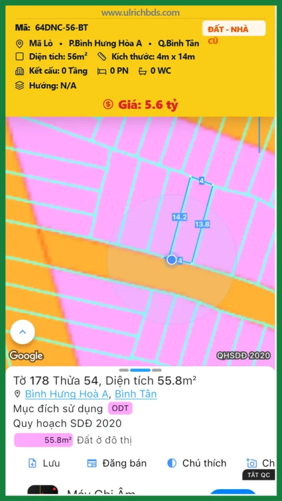 ĐẤT XÂY MỚI - HẺM XE TẢI SÁT MẶT TIỀN tại Mã Lò Bình Hưng Hòa A Bình Tân (Ảnh số )