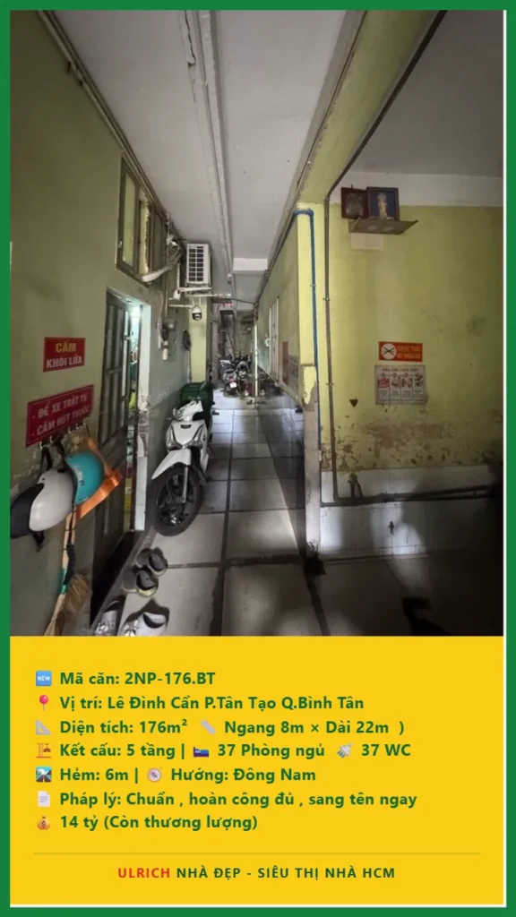 Bán nhà Lê Đình Cẩn Bình Tân - 176m2 - Giá 14 tỷ - Mã: 2DV-176-BT