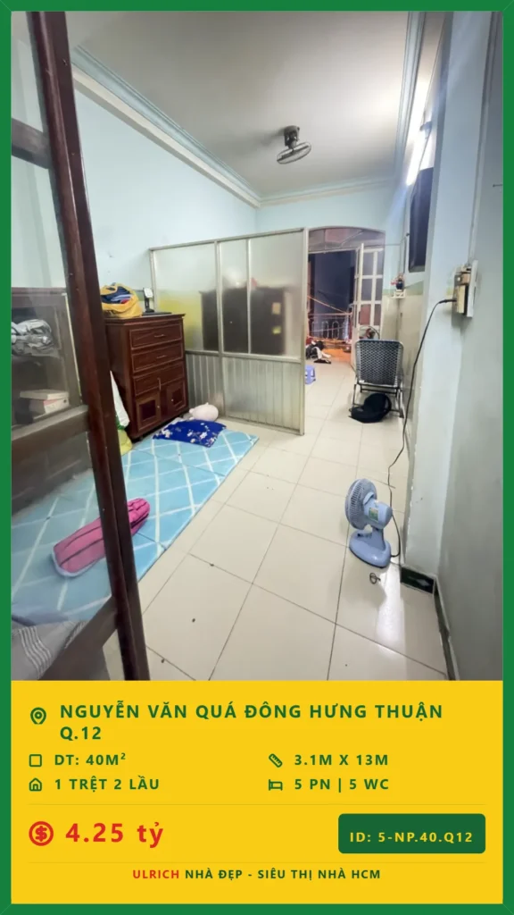 Bán nhà Nguyễn Văn Quá Quận 12 - 40m2 - Giá 4.25 tỷ - Mã: 5NH-40-Q12