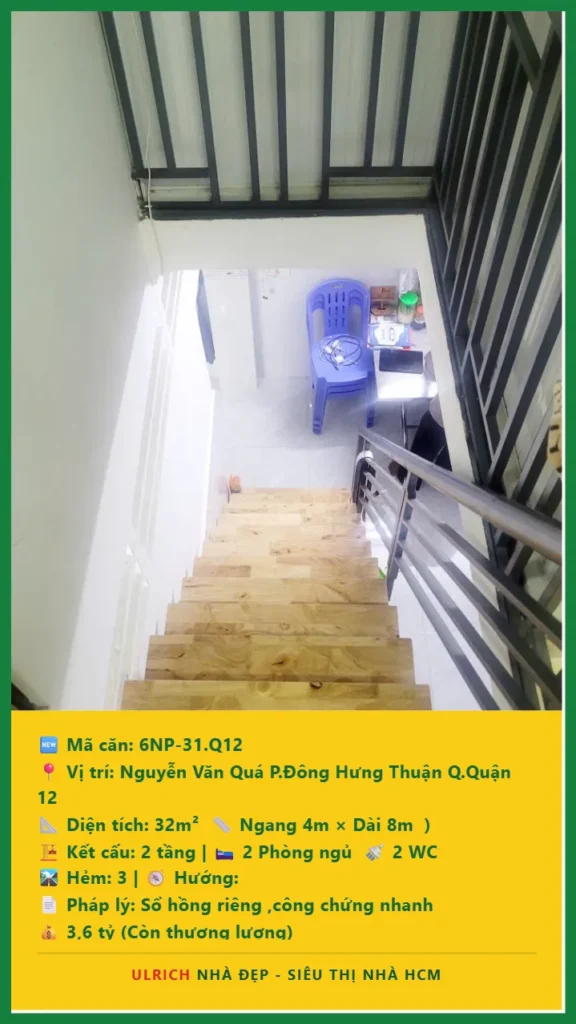Bán nhà Nguyễn Văn Quá Quận 12 - 32m2 - Giá 3.6 tỷ - Mã: 6NH-31-Q12
