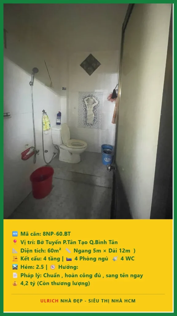 Bán nhà Bờ Tuyến Bình Tân - 60m2 - Giá 4.2 tỷ - Mã: 8NH-60-BT