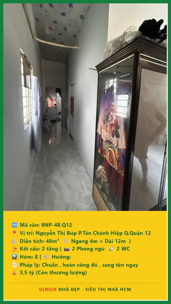 Bán nhà Nguyễn Thị Búp Quận 12 - 48m2 - Giá 3.5 tỷ - Mã: 9NH-48-Q12