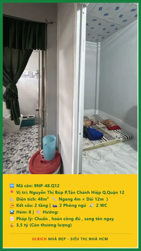 Bán nhà Nguyễn Thị Búp Quận 12 - 48m2 - Giá 3.5 tỷ - Mã: 9NH-48-Q12