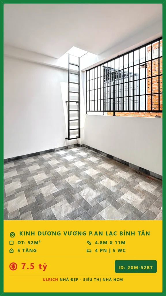 Bán nhà Kinh Dương Vương Bình Tân - 52m2 - Giá 7.5 tỷ - Mã: 15XM-52-BT