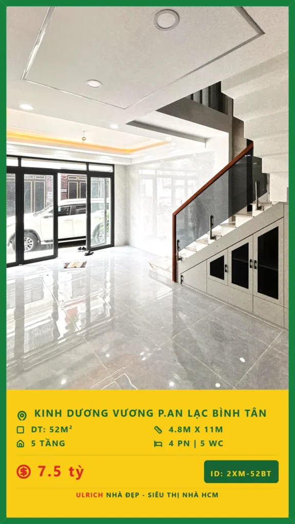 Bán nhà Kinh Dương Vương Bình Tân - 52m2 - Giá 7.5 tỷ - Mã: 15XM-52-BT