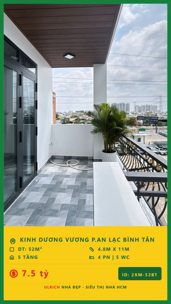 Bán nhà Kinh Dương Vương Bình Tân - 52m2 - Giá 7.5 tỷ - Mã: 15XM-52-BT