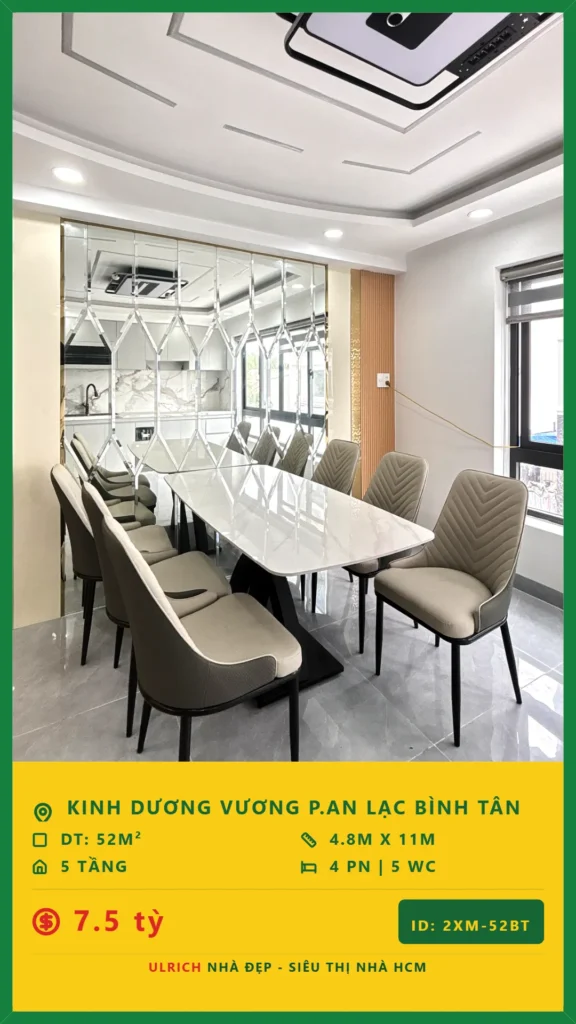 Bán nhà Kinh Dương Vương Bình Tân - 52m2 - Giá 7.5 tỷ - Mã: 15XM-52-BT