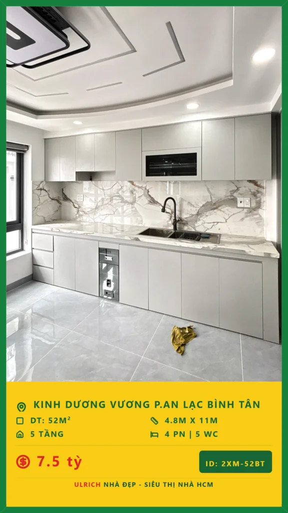 Bán nhà Kinh Dương Vương Bình Tân - 52m2 - Giá 7.5 tỷ - Mã: 15XM-52-BT