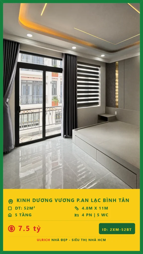 Bán nhà Kinh Dương Vương Bình Tân - 52m2 - Giá 7.5 tỷ - Mã: 15XM-52-BT