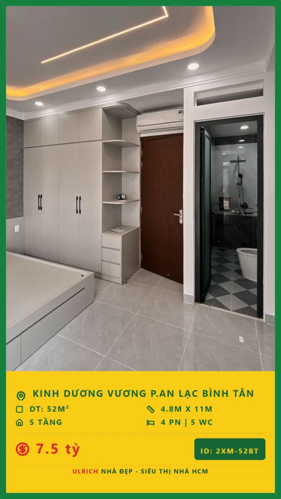 Bán nhà Kinh Dương Vương Bình Tân - 52m2 - Giá 7.5 tỷ - Mã: 15XM-52-BT