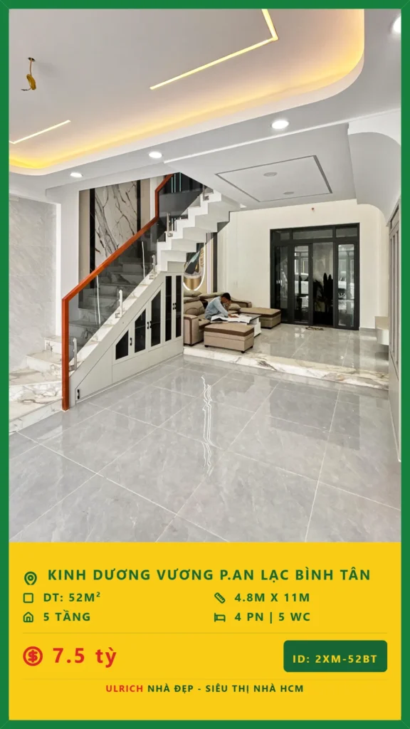 Bán nhà Kinh Dương Vương Bình Tân - 52m2 - Giá 7.5 tỷ - Mã: 15XM-52-BT