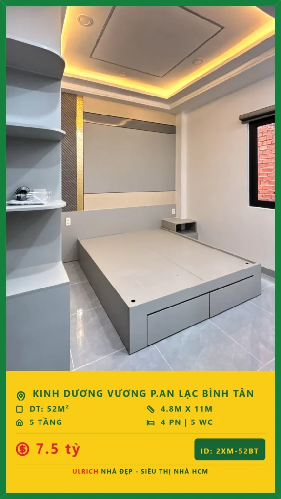 Bán nhà Kinh Dương Vương Bình Tân - 52m2 - Giá 7.5 tỷ - Mã: 15XM-52-BT