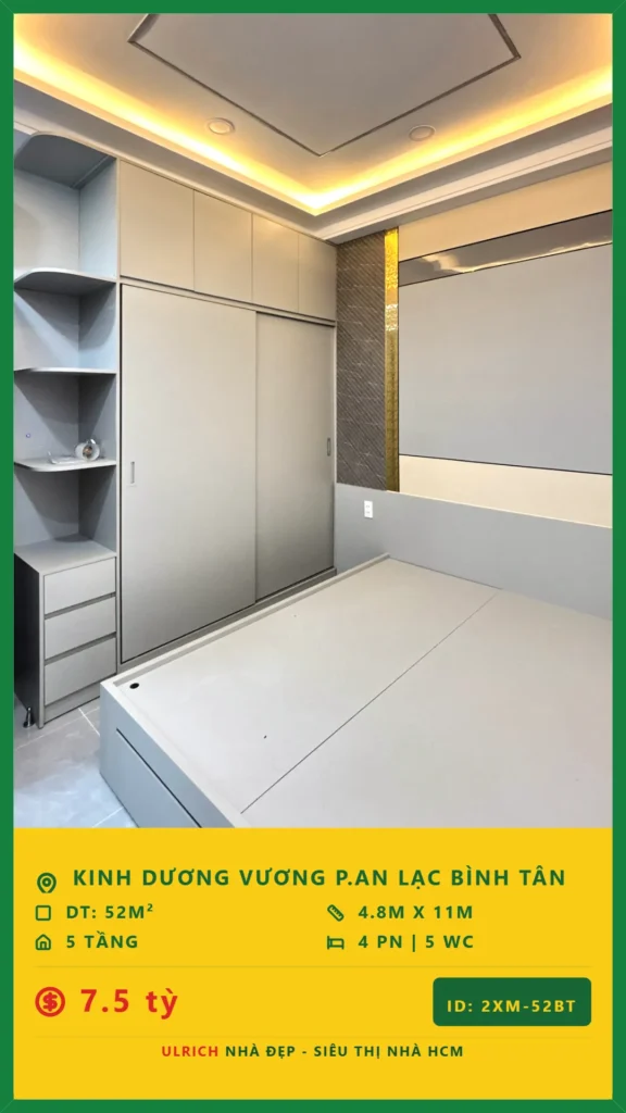 Bán nhà Kinh Dương Vương Bình Tân - 52m2 - Giá 7.5 tỷ - Mã: 15XM-52-BT