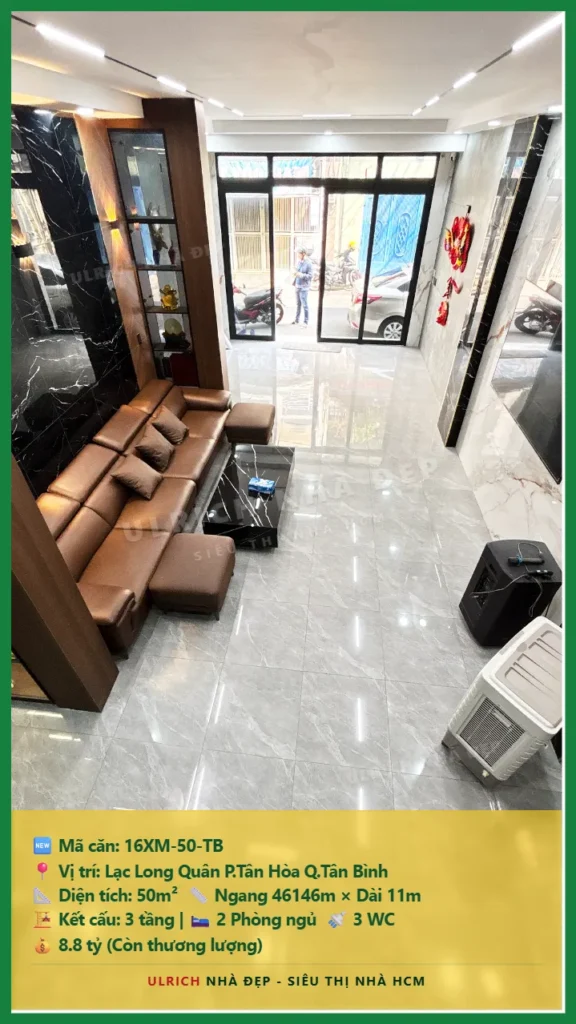 Bán nhà Lạc Long Quân Tân Bình - 50m2 - Giá 8.8 tỷ - Mã: 16XM-50-TB