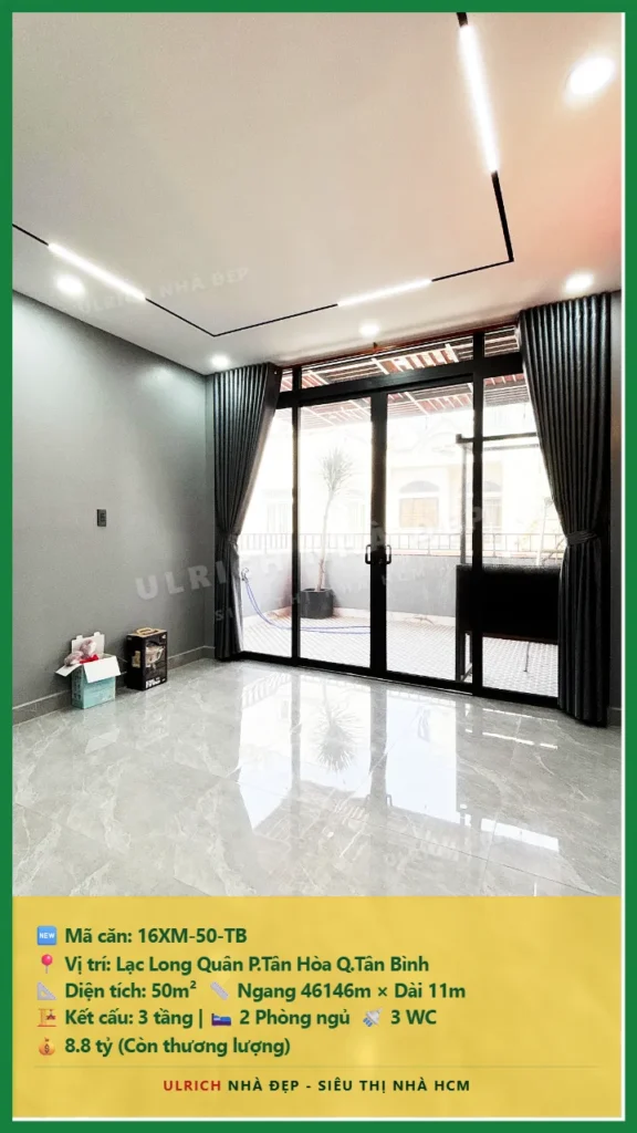 Bán nhà Lạc Long Quân Tân Bình - 50m2 - Giá 8.8 tỷ - Mã: 16XM-50-TB