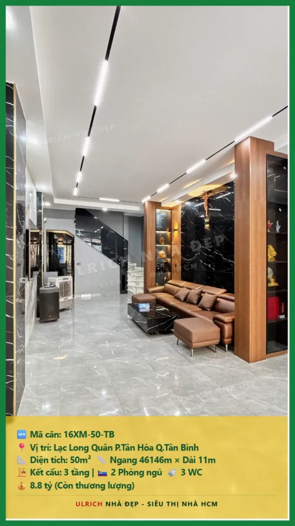 Bán nhà Lạc Long Quân Tân Bình - 50m2 - Giá 8.8 tỷ - Mã: 16XM-50-TB