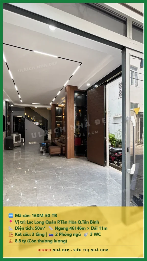 Bán nhà Lạc Long Quân Tân Bình - 50m2 - Giá 8.8 tỷ - Mã: 16XM-50-TB