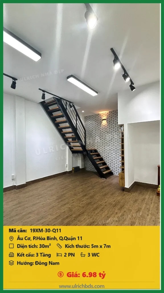 Bán nhà Âu Cơ Quận 11 - 30m2 - Giá 6.98 tỷ - Mã: 19XM-30-Q11