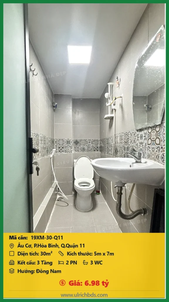 Bán nhà Âu Cơ Quận 11 - 30m2 - Giá 6.98 tỷ - Mã: 19XM-30-Q11