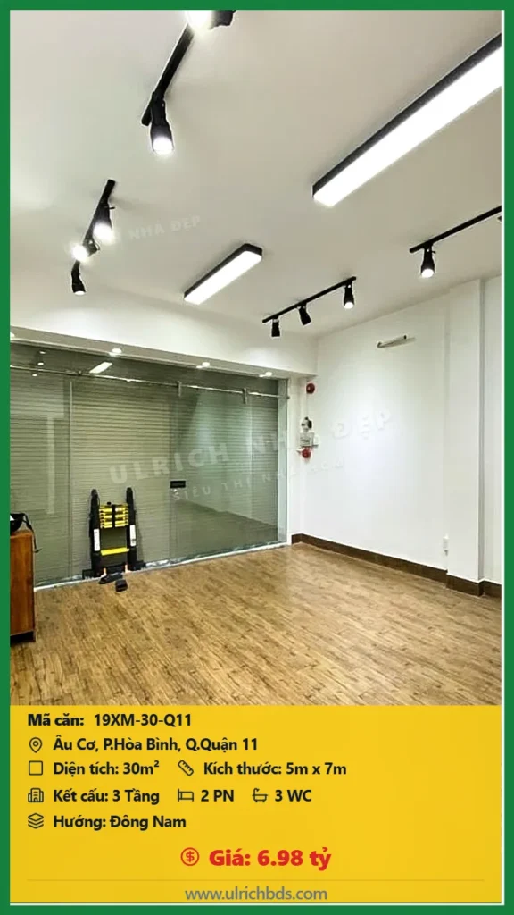 Bán nhà Âu Cơ Quận 11 - 30m2 - Giá 6.98 tỷ - Mã: 19XM-30-Q11