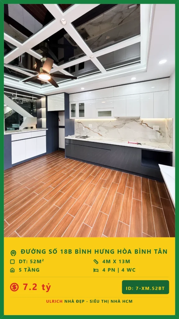 Bán nhà Đường số 18B Bình Tân - 52m2 - Giá 7.2 tỷ - Mã: 20XM-52-BT