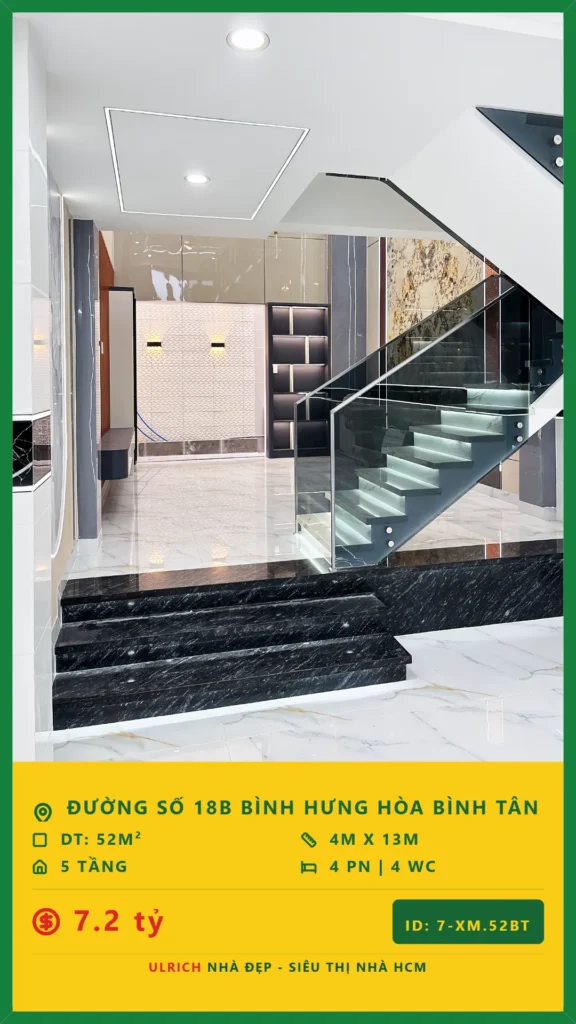 Bán nhà Đường số 18B Bình Tân - 52m2 - Giá 7.2 tỷ - Mã: 20XM-52-BT