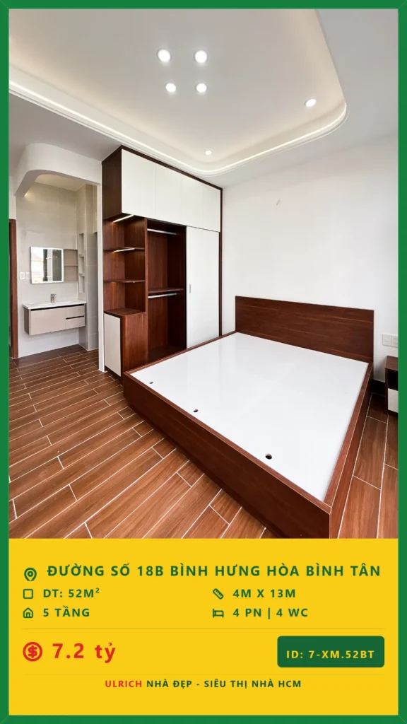 Bán nhà Đường số 18B Bình Tân - 52m2 - Giá 7.2 tỷ - Mã: 20XM-52-BT