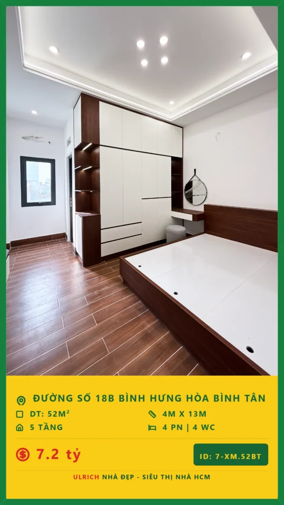 Bán nhà Đường số 18B Bình Tân - 52m2 - Giá 7.2 tỷ - Mã: 20XM-52-BT