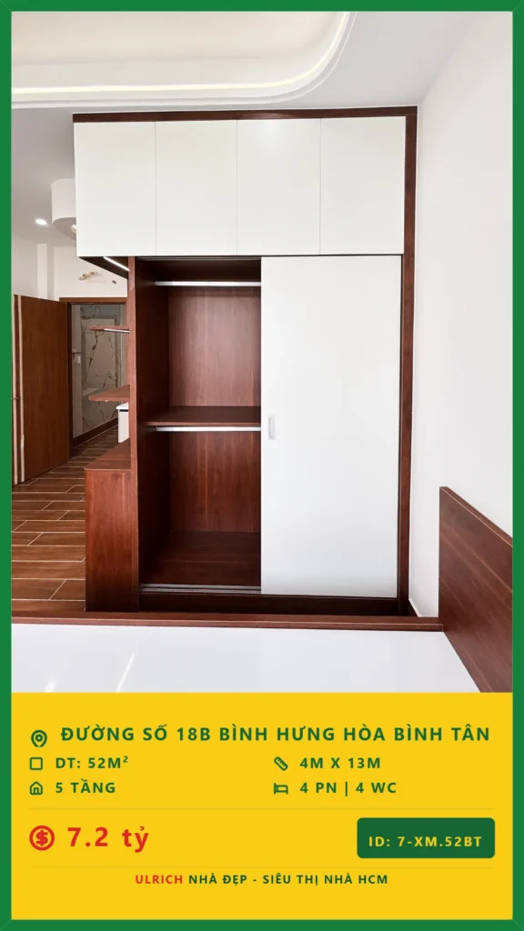 Bán nhà Đường số 18B Bình Tân - 52m2 - Giá 7.2 tỷ - Mã: 20XM-52-BT