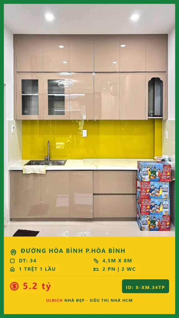 Bán nhà Hòa Bình Tân Phú - 34m2 - Giá 5.2 tỷ - Mã: 21XM-34-TP