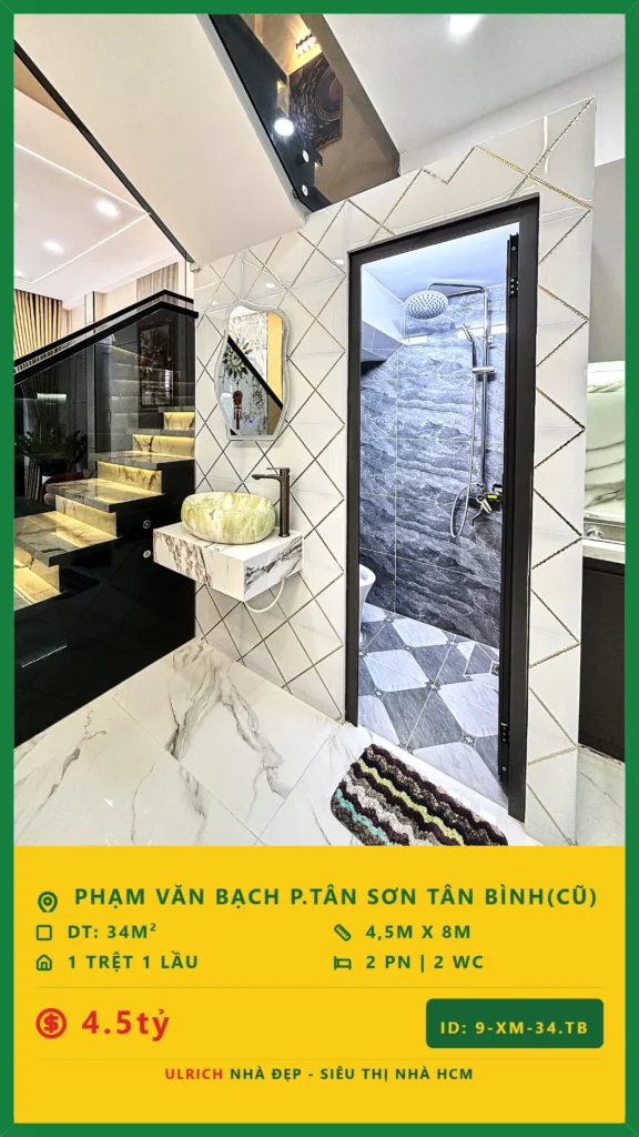 Bán nhà Phạm Văn Bạch Tân Bình - 32.4m2 - Giá 4.5 tỷ - Mã: 22XM-34-TB