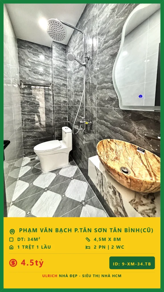 Bán nhà Phạm Văn Bạch Tân Bình - 32.4m2 - Giá 4.5 tỷ - Mã: 22XM-34-TB