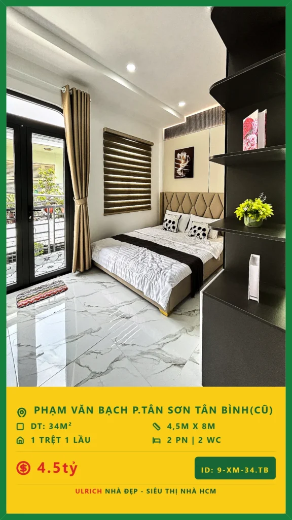 Bán nhà Phạm Văn Bạch Tân Bình - 32.4m2 - Giá 4.5 tỷ - Mã: 22XM-34-TB