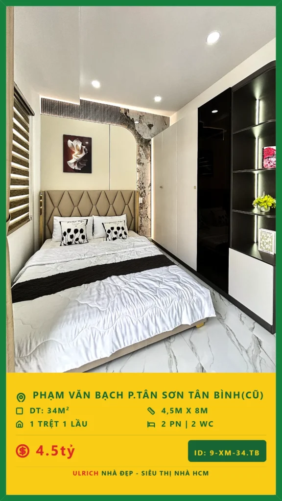 Bán nhà Phạm Văn Bạch Tân Bình - 32.4m2 - Giá 4.5 tỷ - Mã: 22XM-34-TB