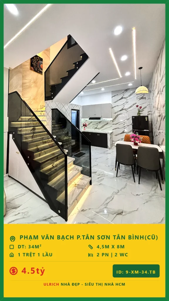 Bán nhà Phạm Văn Bạch Tân Bình - 32.4m2 - Giá 4.5 tỷ - Mã: 22XM-34-TB