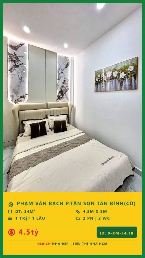 Bán nhà Phạm Văn Bạch Tân Bình - 32.4m2 - Giá 4.5 tỷ - Mã: 22XM-34-TB