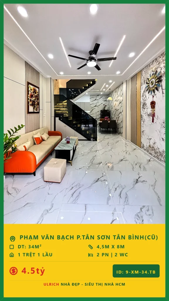 Bán nhà Phạm Văn Bạch Tân Bình - 32.4m2 - Giá 4.5 tỷ - Mã: 22XM-34-TB
