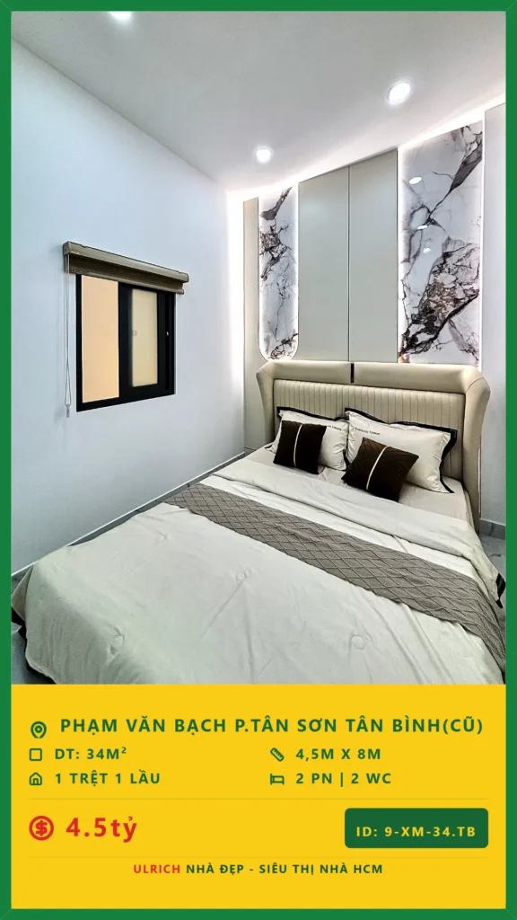 Bán nhà Phạm Văn Bạch Tân Bình - 32.4m2 - Giá 4.5 tỷ - Mã: 22XM-34-TB