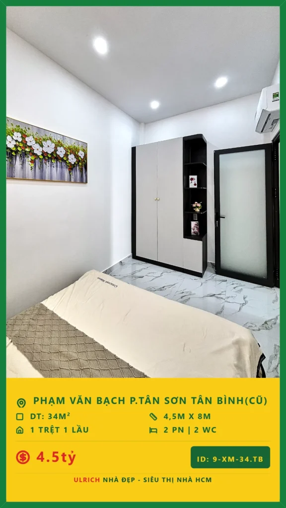 Bán nhà Phạm Văn Bạch Tân Bình - 32.4m2 - Giá 4.5 tỷ - Mã: 22XM-34-TB