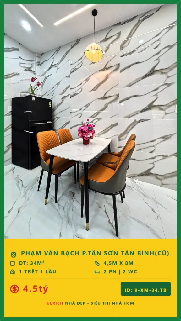 Bán nhà Phạm Văn Bạch Tân Bình - 32.4m2 - Giá 4.5 tỷ - Mã: 22XM-34-TB