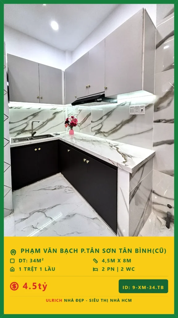 Bán nhà Phạm Văn Bạch Tân Bình - 32.4m2 - Giá 4.5 tỷ - Mã: 22XM-34-TB