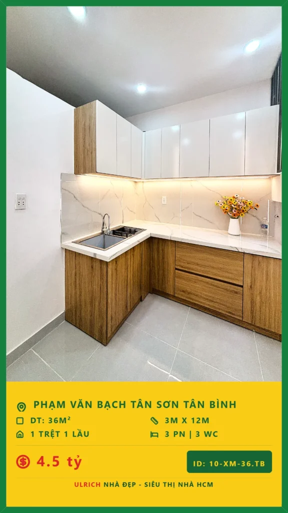 Bán nhà Phạm Văn Bạch Tân Bình - 36m2 - Giá 4.5 tỷ - Mã: 23XM-36-TB