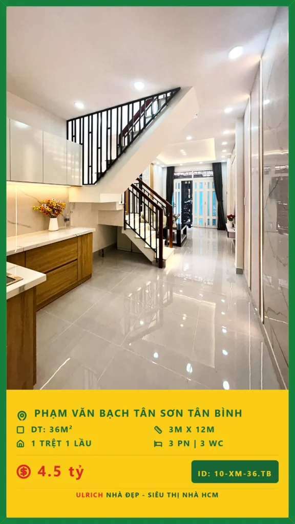 Bán nhà Phạm Văn Bạch Tân Bình - 36m2 - Giá 4.5 tỷ - Mã: 23XM-36-TB