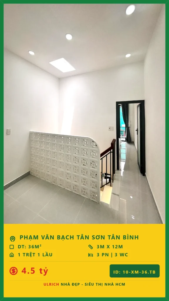 Bán nhà Phạm Văn Bạch Tân Bình - 36m2 - Giá 4.5 tỷ - Mã: 23XM-36-TB