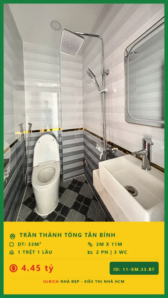 Bán nhà Trần Thánh Tông Tân Bình - 33m2 - Giá 4.45 tỷ - Mã: 24XM-33-TB