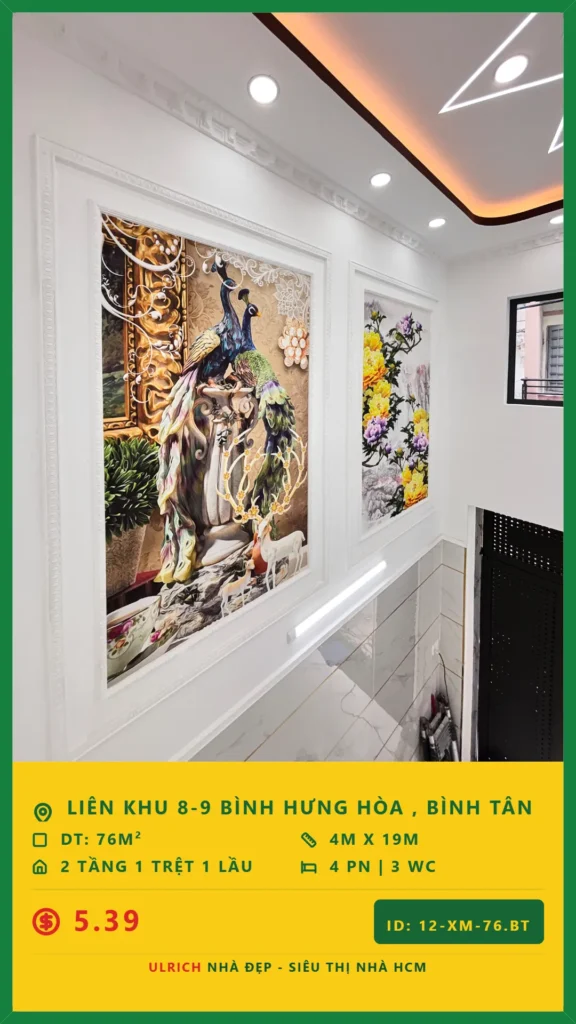 Bán nhà Liên khu 8-9 Bình Tân - 76m2 - Giá 5.39 tỷ - Mã: 25XM-76-BT