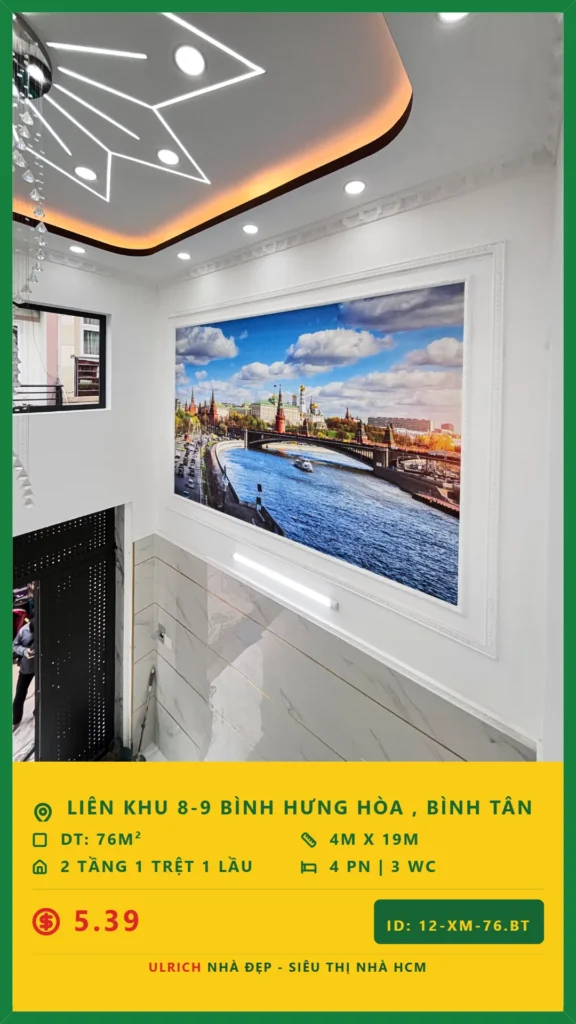 Bán nhà Liên khu 8-9 Bình Tân - 76m2 - Giá 5.39 tỷ - Mã: 25XM-76-BT